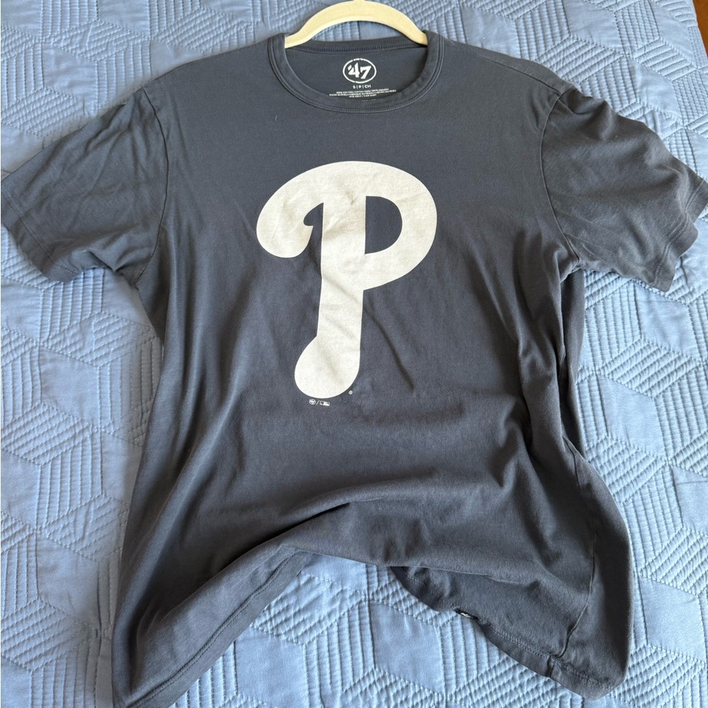 47 Charcoal T-Shirt with White Lettering